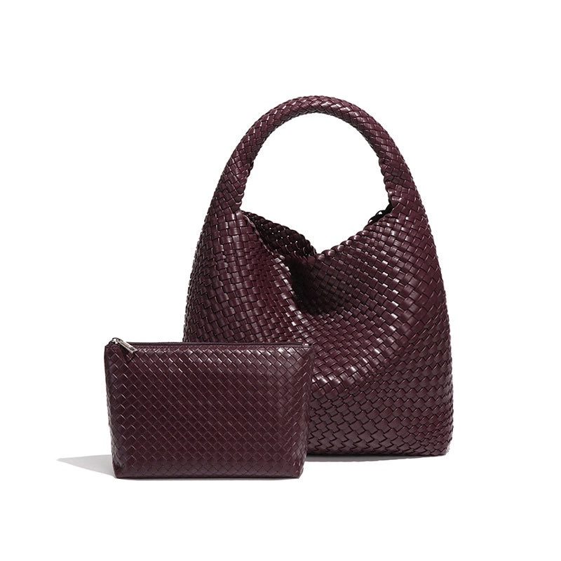 Women's Small All Seasons Pu Leather Solid Color Streetwear Bucket Magnetic Buckle Shoulder Bag