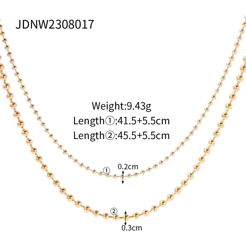 IG Style Solid Color Stainless Steel Plating Necklace