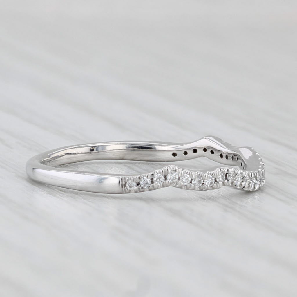 0.12ctw Diamond Ring Guard Enhancer Wedding Band 14k White Gold Sz 7 Bellissima
