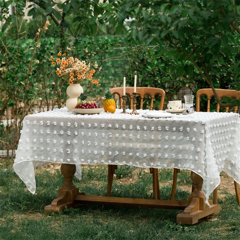 Retro Solid Color Polyester Cotton Tablecloths