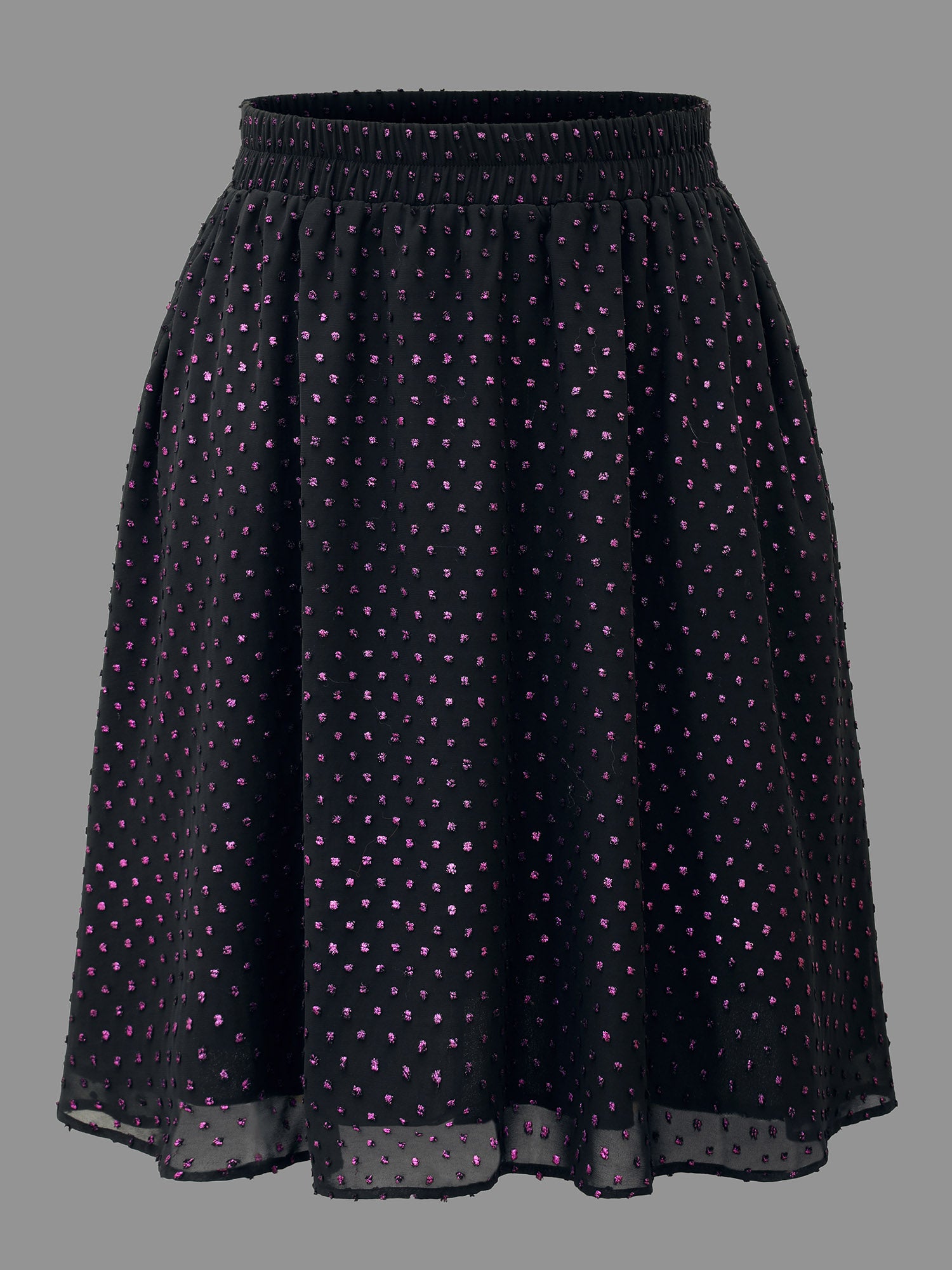 Glitter Polka Dot Pleated Skirt