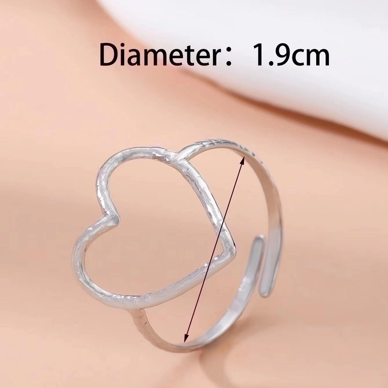 Retro Geometric Stainless Steel Gold Plated Plating Open Rings