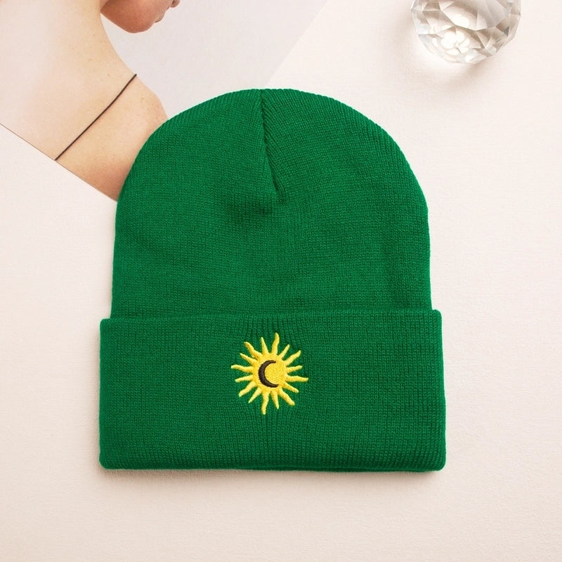 Unisex Exaggerated Sun Plush Eaveless Wool Cap