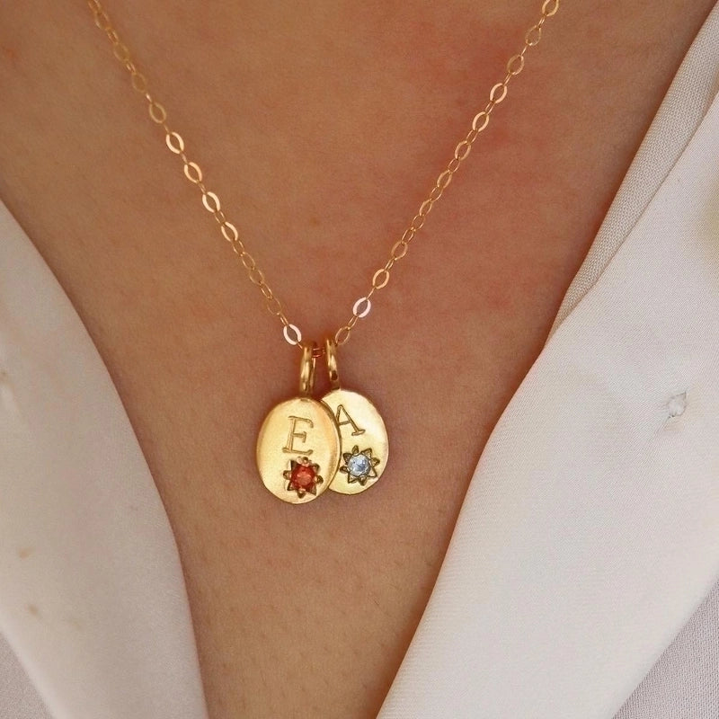 201 Stainless Steel 304 Stainless Steel Titanium Steel Gold Plated Casual Minimalist Plating Inlay Letter Zircon Pendant Necklace