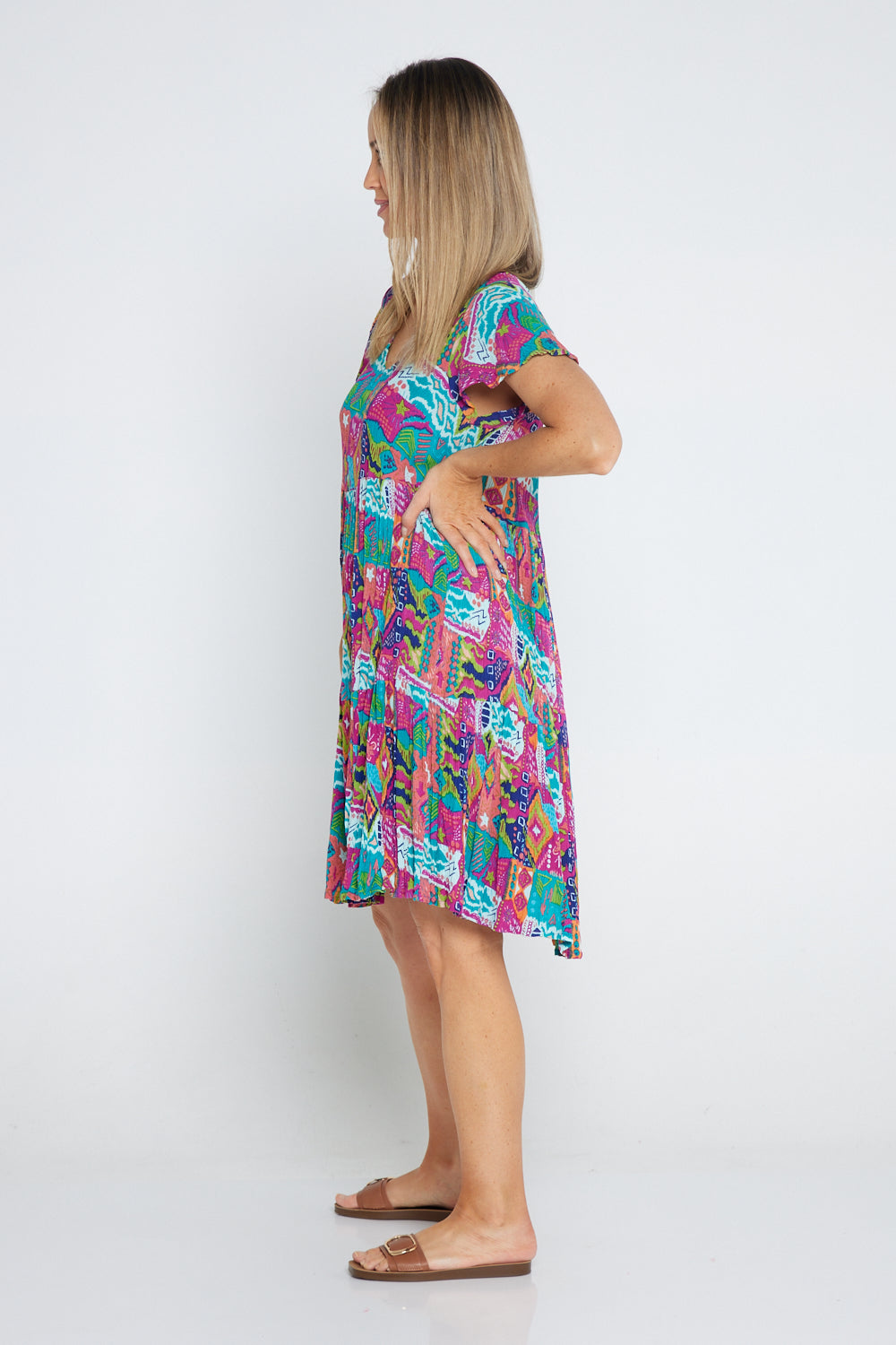 Kimberly Petite Dress - Summer Aztec