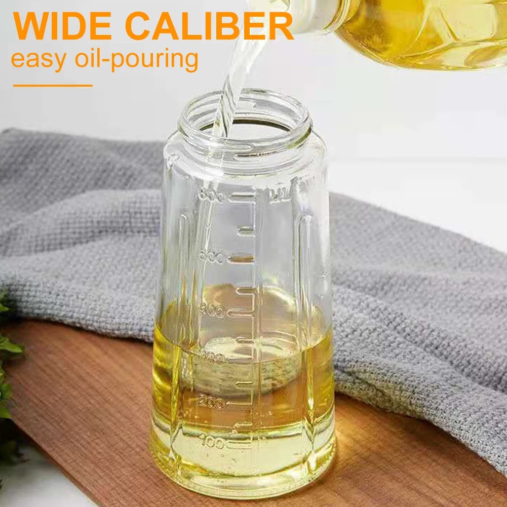 630ml Oil Dispenser Bottle Auto Flip Condiment Container Oil Jug Leakproof Kitchen Cooking Oil Jar