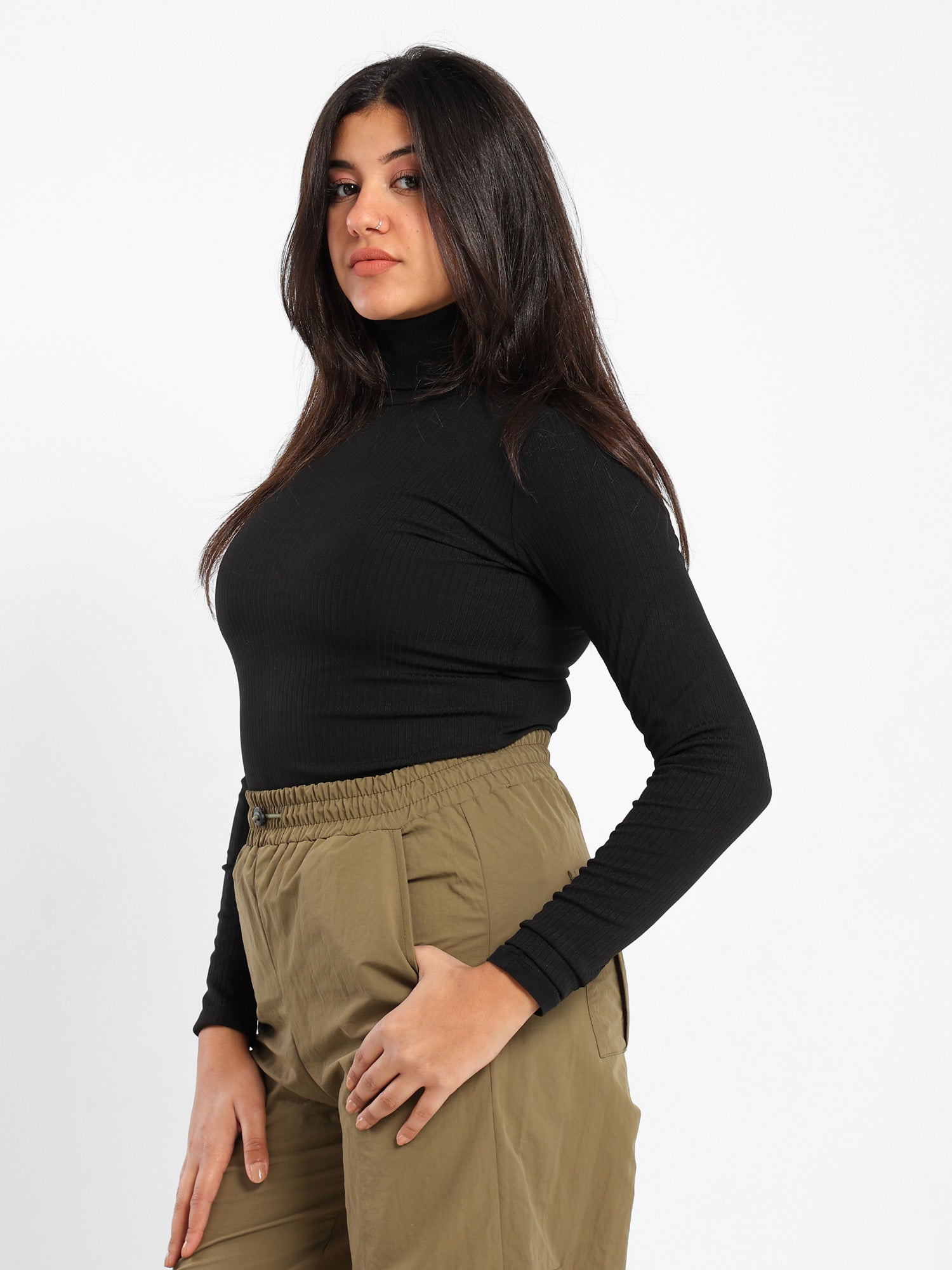 Turtle Neck Long Sleeves Top