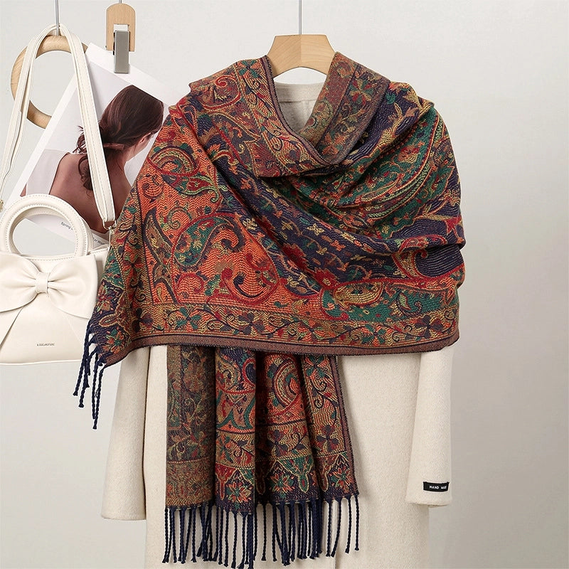 Women's Ethnic Style Minimalist Geometric Solid Color Polyester Scarf