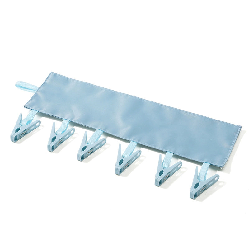 Portable Fabric Clothes Hanger Multi-functional Folding Cloth Clothes Clip Hanger Fabric Clip Drying Rack Socks Clip Inner Clothes Clip