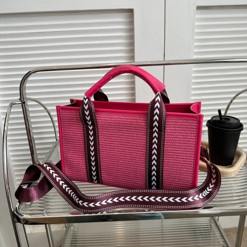 Women's All Seasons Pu Leather Solid Color Basic Square Zipper Handbag