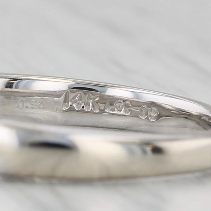 0.80ctw The Leo Diamond Wedding Ring 14k White Gold Stackable Anniversary Band