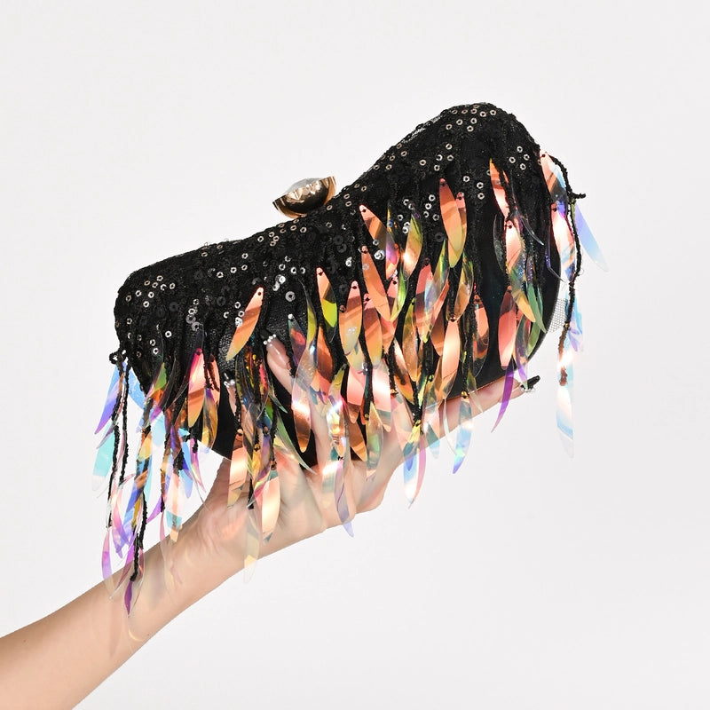 Polyester Geometric Sequins Rhinestone Square Evening Bags