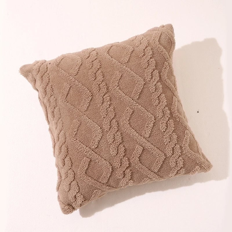 Casual Retro Solid Color Plush Pillow Cases