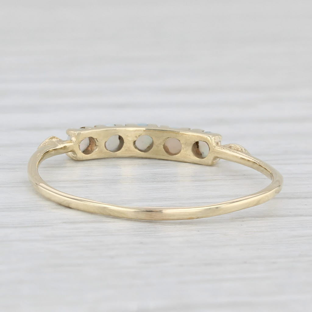 Vintage Opal Ring 10k Yellow Gold Size 9.75 Stackable