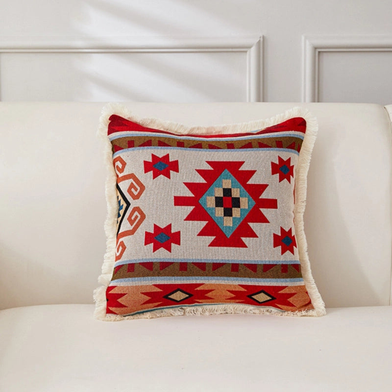 Minimalist Classic Style Geometric Cotton And Linen Pillow Cases