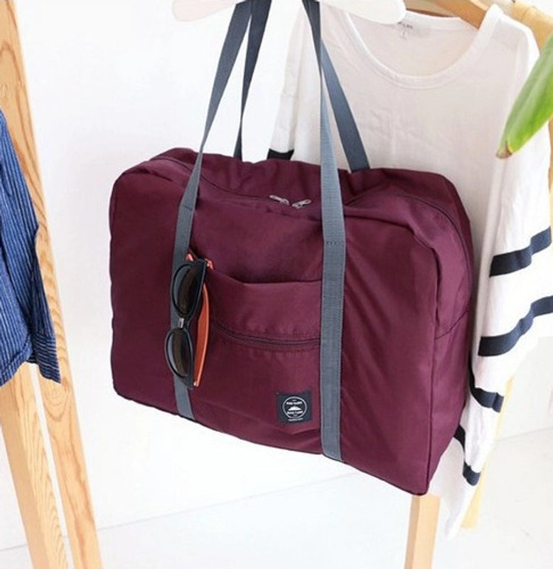 Travel Handbag Luggage Travel Storage Bag Large Capacity Shoulder Bag Waterproof Folding Bag Set Tie Rod For Hair