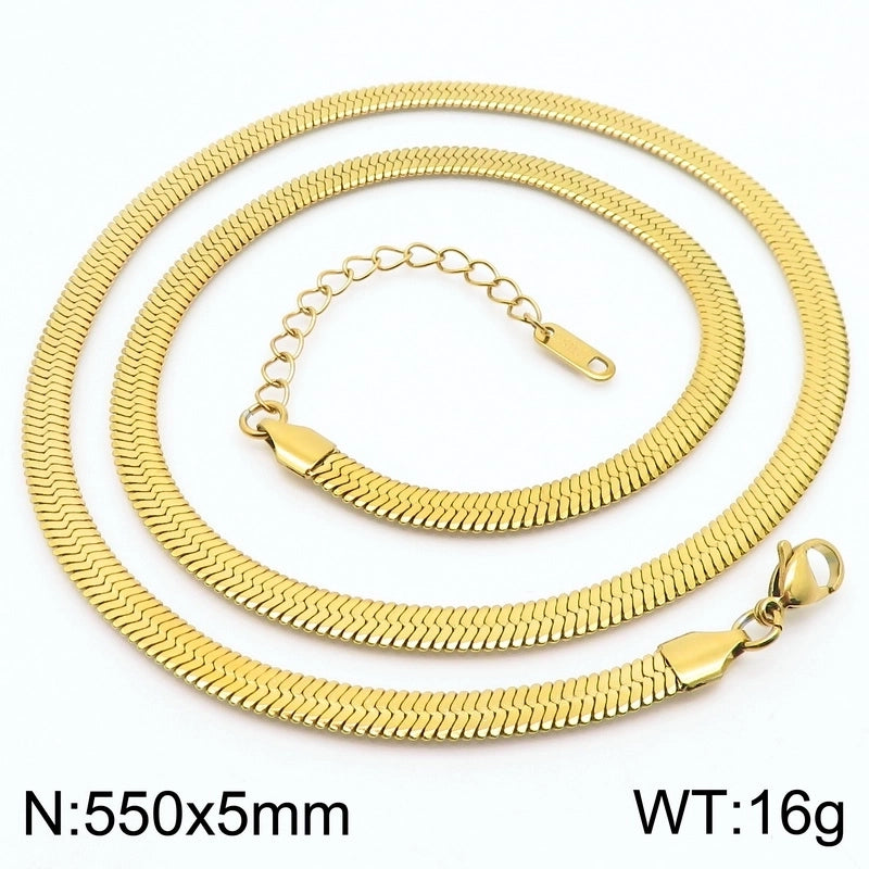 Minimalist Geometric 304 Stainless Steel 18K Gold Plated Necklace