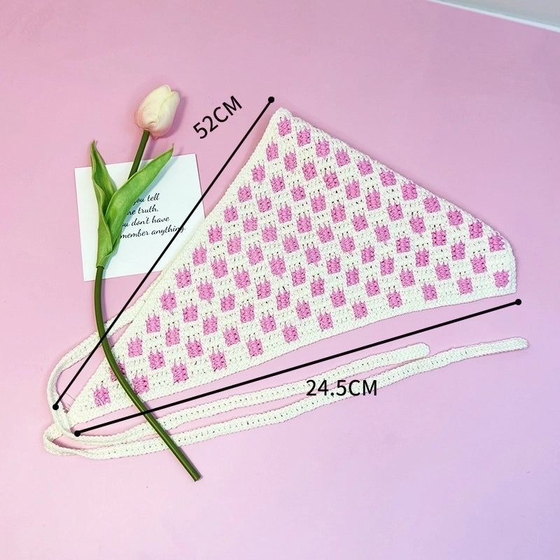 2 Pieces Unisex Vacation Pastoral Geometric Plaid Flower Cloth 1 Piece
