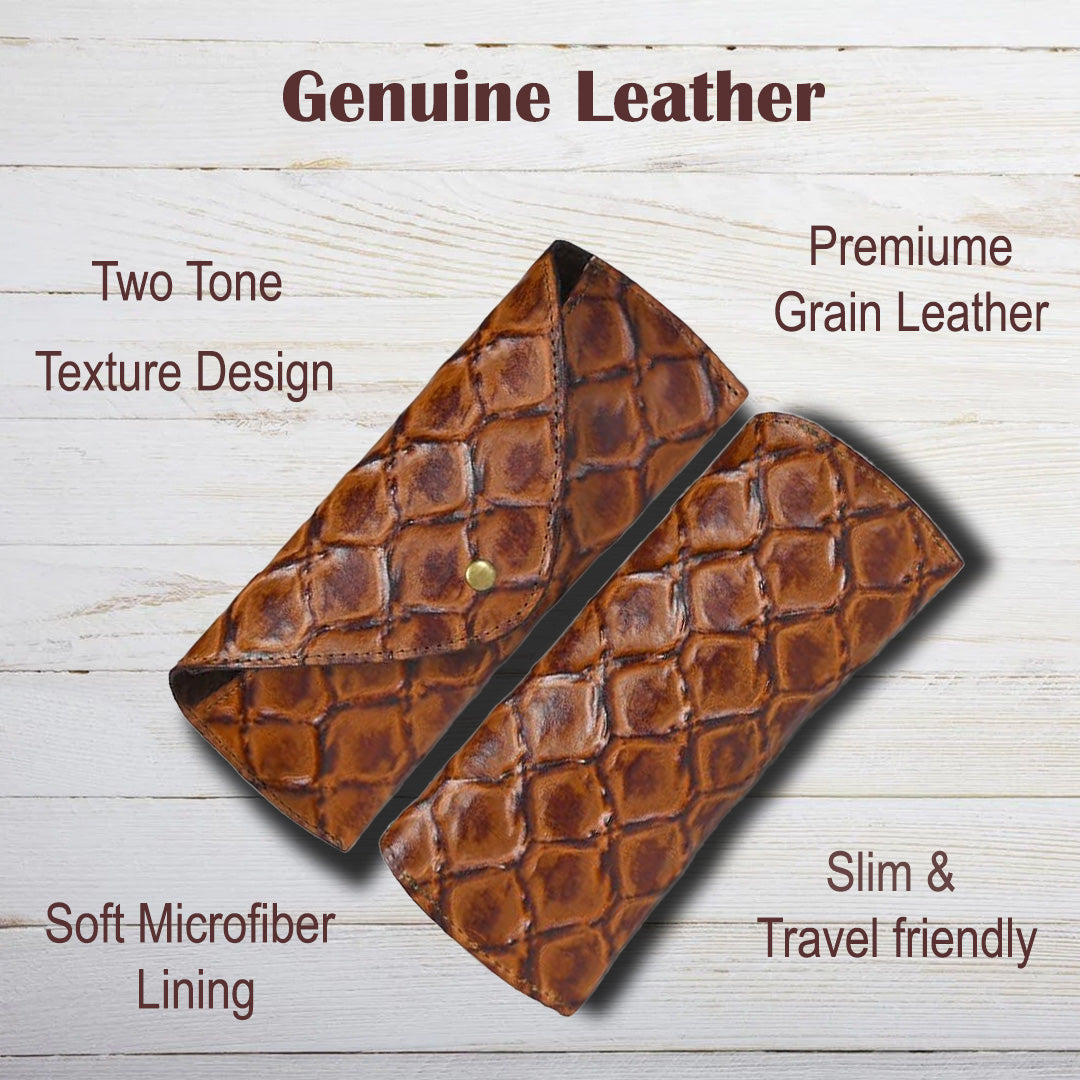 Croco Leather Sunglasses Cover