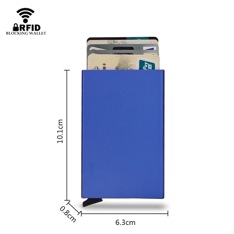 Unisex Solid Color Alloy Plastic Open Card Holders