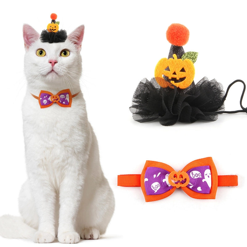 Halloween Pet Atmosphere Clothing Accessories Set Halloween Cat Dress Up Pet Suit Dress Up