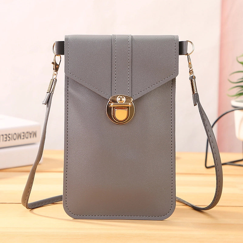 Women's Medium Pvc Solid Color Fashion Square Hook Loop Crossbody Bag