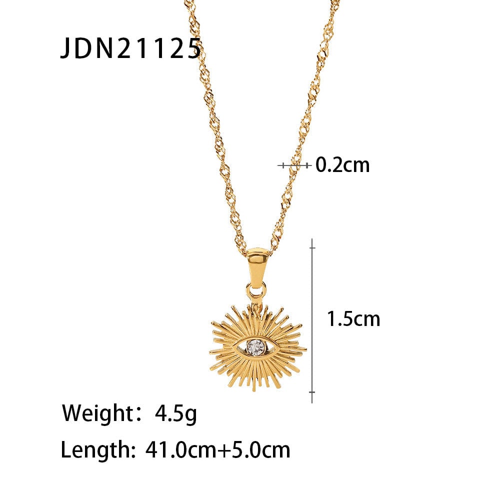 Bohemian Necklace Titanium Steel Rice Bead Necklace Accessories Women'S Summer Hit