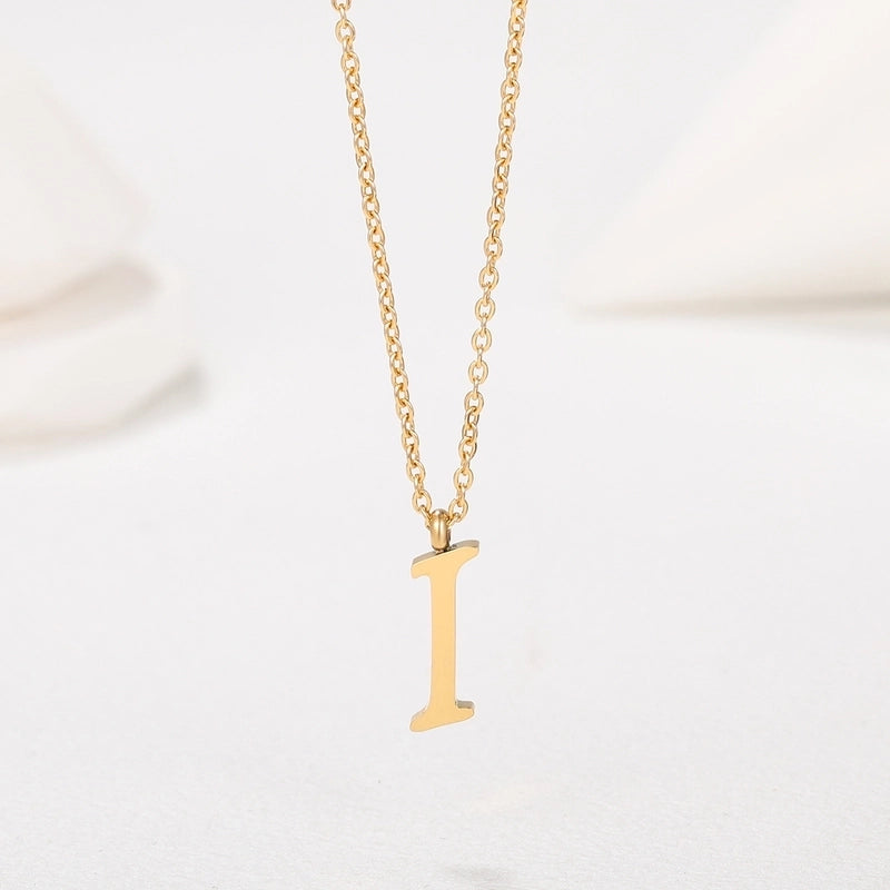 Minimalist Letter 201 Stainless Steel 18K Gold Plated Plating
