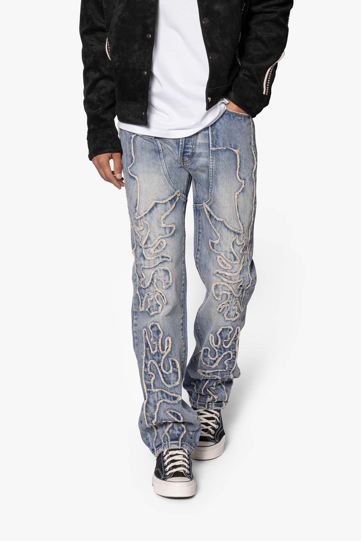 V691 Western Baggy Denim - Blue