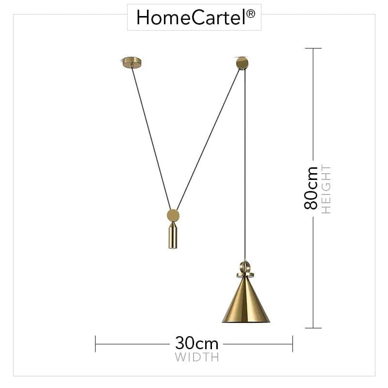 Elsa | Adjustable Brass Pendant Light