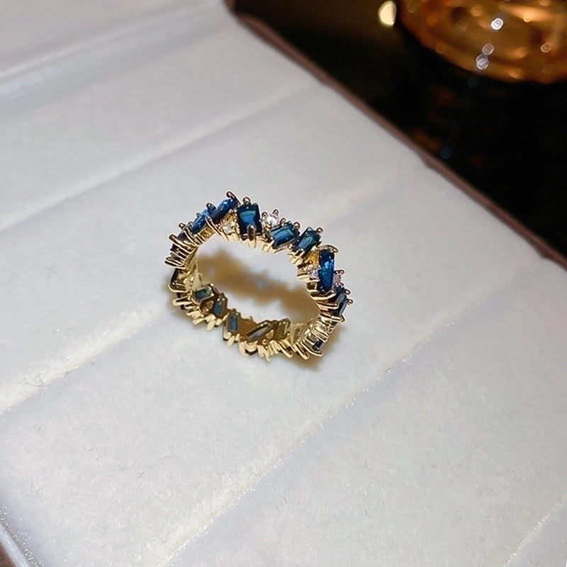 Fashion Rabbit Heart Shape Flower Copper Plating Inlay Shell Zircon Open Ring 1 Piece