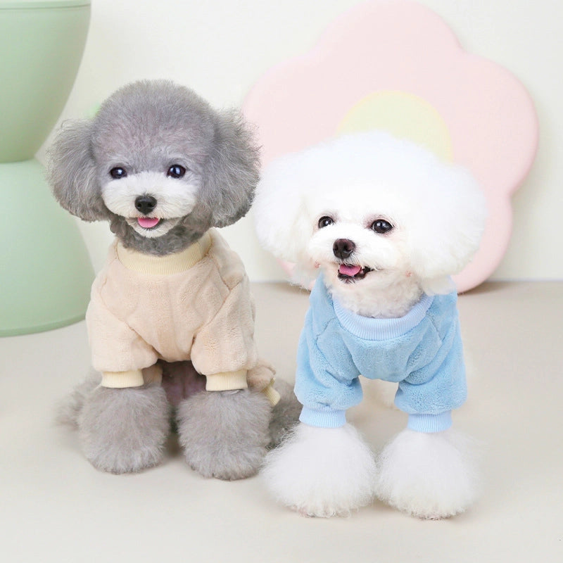 Pet Four Leg Velvet Cat Dog Clothes Autumn And Winter New Four Leg Velvet Pet 22 Twist Four Leg Velvet