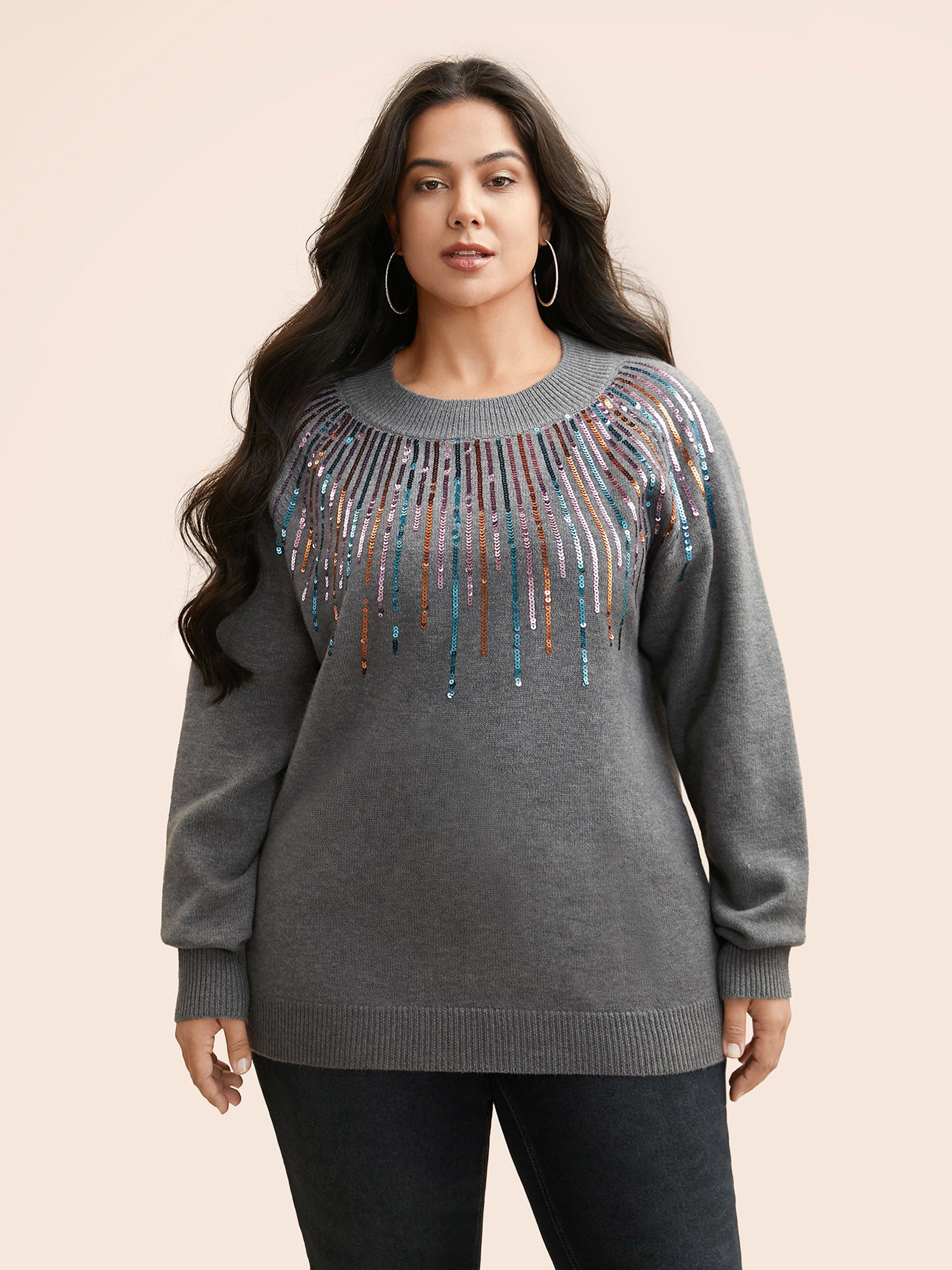 Supersoft Essentials Sequin Raglan Sleeve Pullover