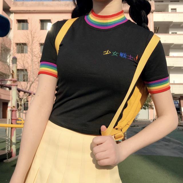 Rainbow Collar Youth Top