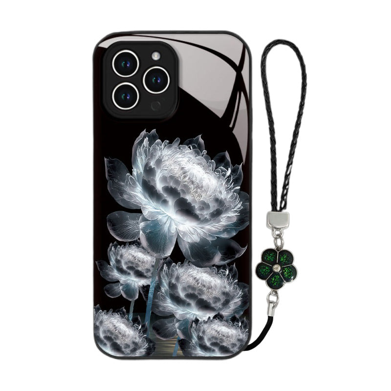 💮Shockproof Epiphyllum Slim Liquid Glass Phone Case💕