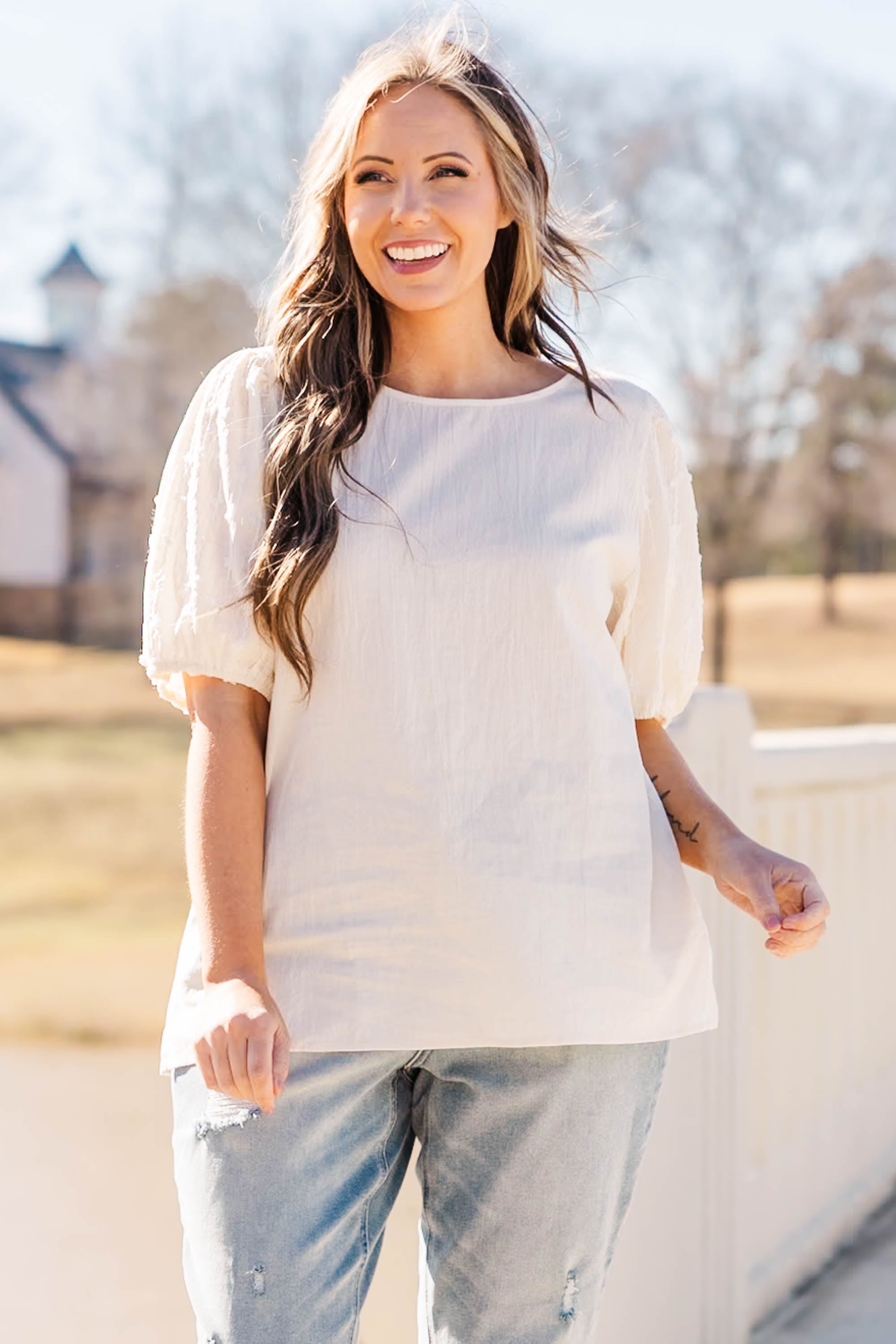 Sweet Sundays Top. Cream