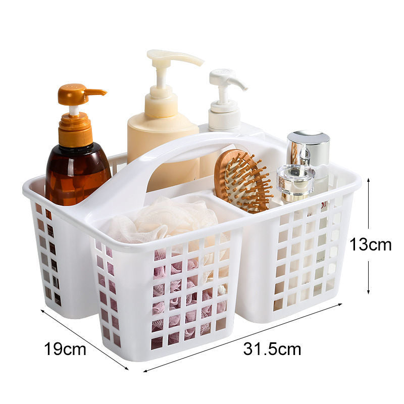 3 Compartment Storage Basket With Handle