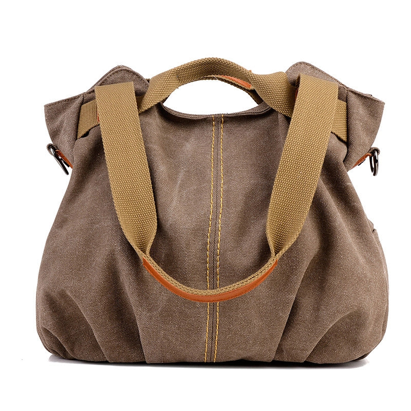 New Canvas Bag Women's Retro Fashion Portable Shoulder Bag Messenger Bag Fashion  Fashion Women's Bag