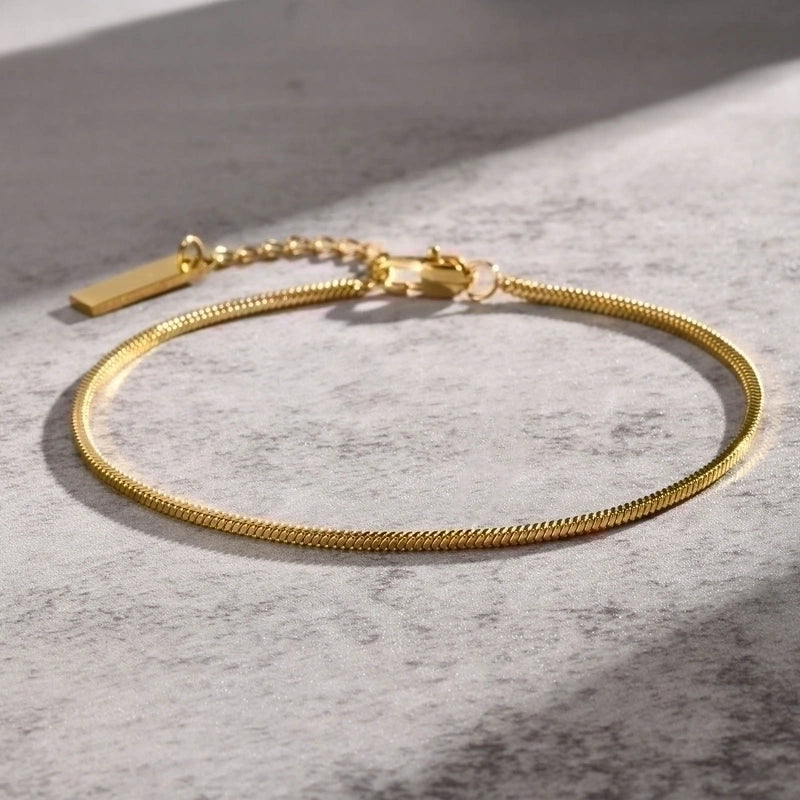 Minimalist Solid Color 201 Stainless Steel Bracelets In Bulk