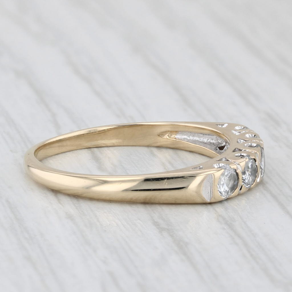 0.50ctw Diamond Wedding Band 14k Yellow Gold Stackable Anniversary Ring Sz 6.75