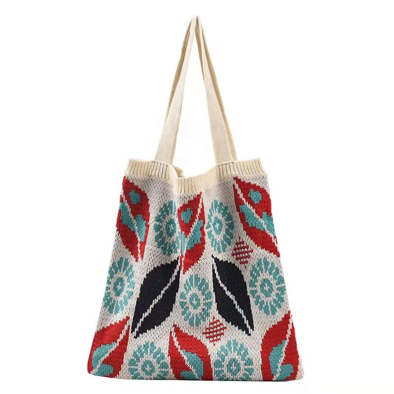 Women's Polyester Printing Classic Style Square Open Shoulder Bag