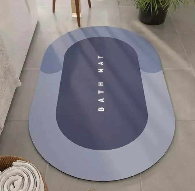 BATH MAT WATER ABSORBENT NON-SLIP OVAL SHAPE