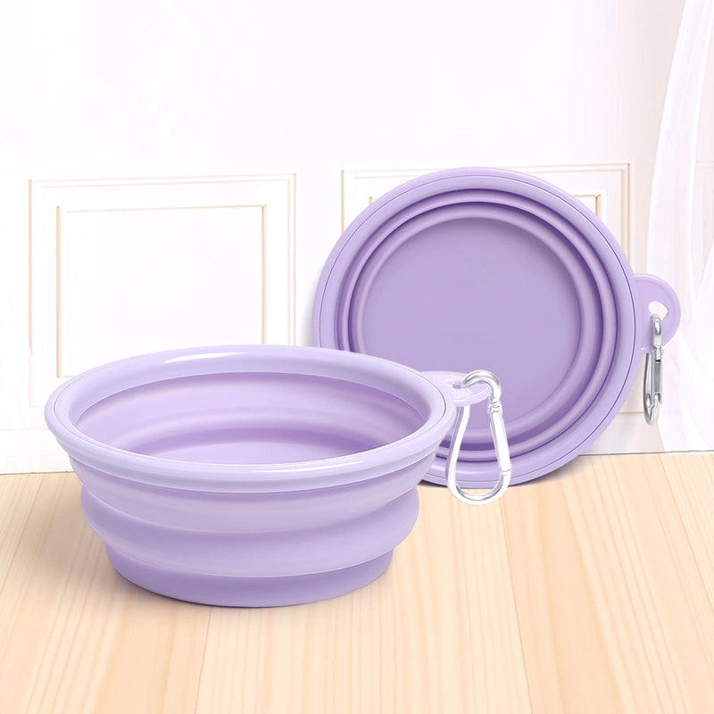 Explosions Pet Folding Bowl Outdoor Drinking Water Portable Dog Bowl Accompanional Cup Large TPE Pet Bowl Dog Basin