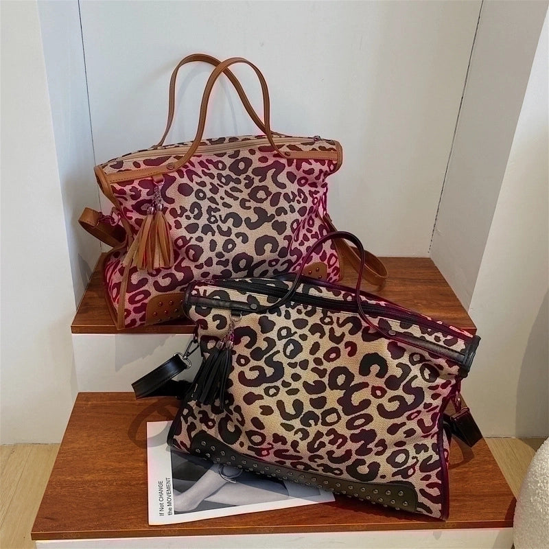 Women's Large Spring&summer Cotton And Linen Fashion Diana Bag
