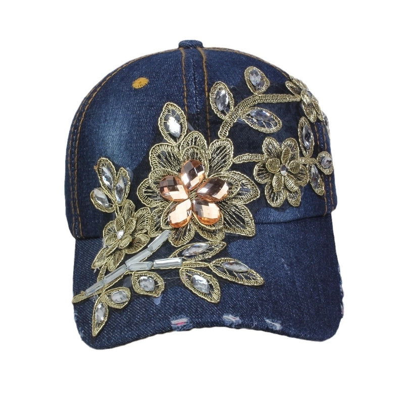 Unisex Streetwear Letter Usa Flower Curved Eaves Baseball Cap