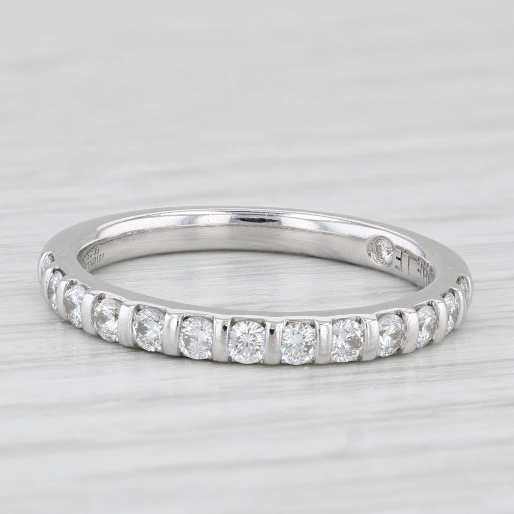 The Leo 0.50ctw Diamond Wedding Band 14k White Gold Stackable Anniversary Ring