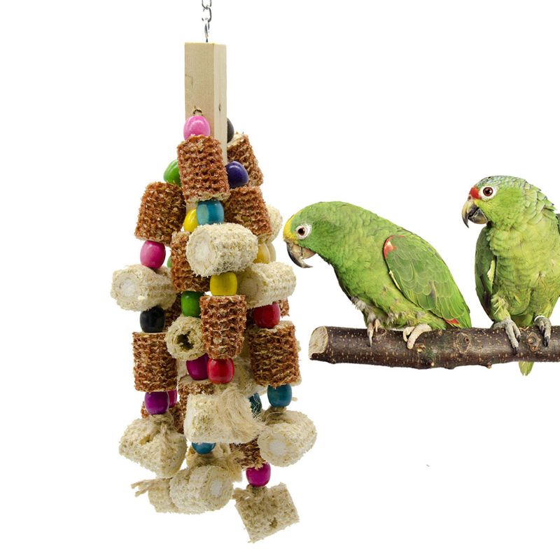 Block Knots Bird Toy