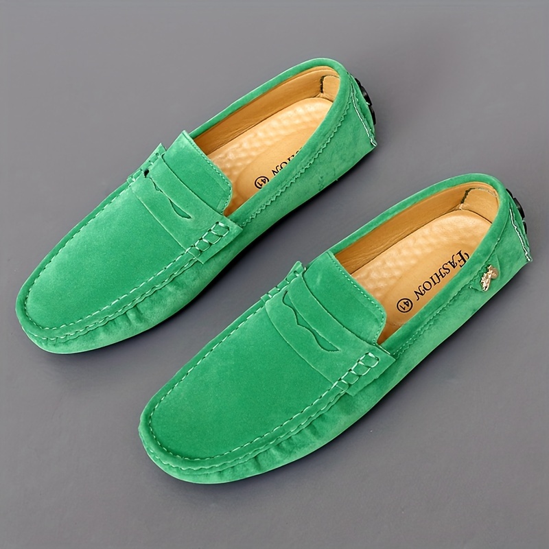 Gameglobeplanet oxford Men's moccasins, driving shoes, comfortable non-slip synthetic leather shoes on spring and summer