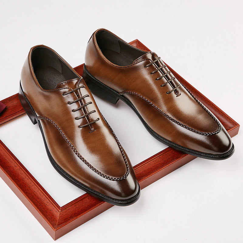 Men's Leather British Style Formal Oxford Shoes (In Stock)