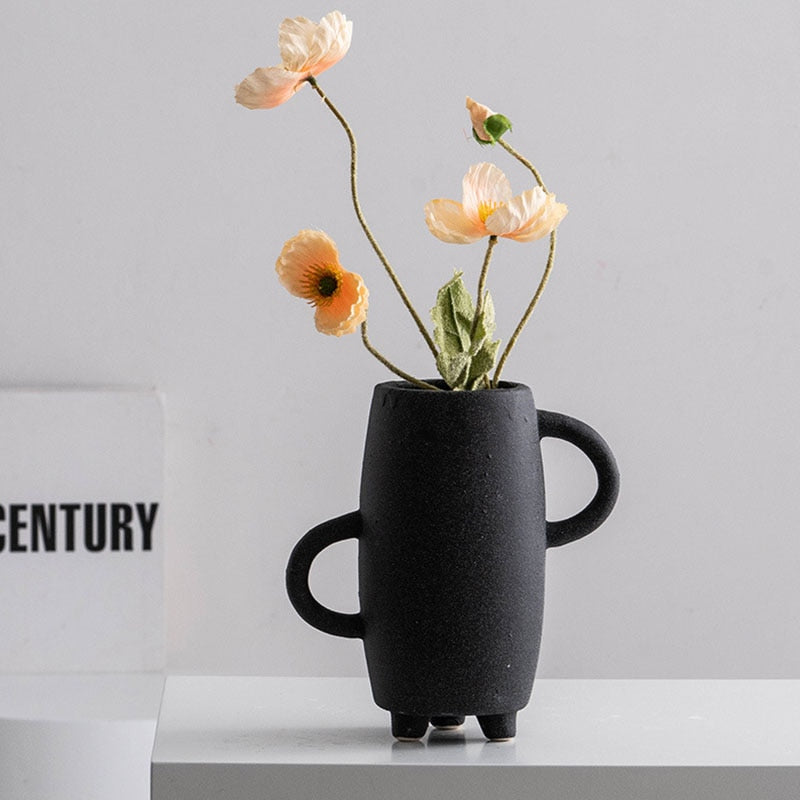 Nordic Matte Cute Vase - Modern Ceramic Flower Pot